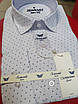 Сорочка SEMENTI slim fit з довгим рукавом арт.390, Білий з сірим принтом, S, фото 4