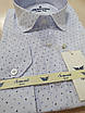 Сорочка SEMENTI slim fit з довгим рукавом арт.390, Білий з сірим принтом, S, фото 7