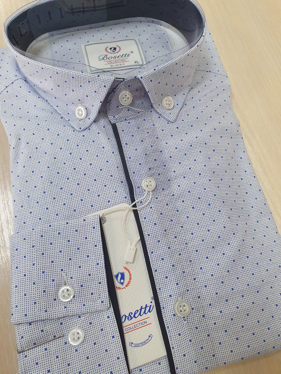 Сорочка SEMENTI slim fit з довгим рукавом арт.392, Блакитний, S