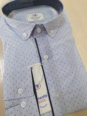 Сорочка SEMENTI slim fit з довгим рукавом арт.392, Блакитний, S
