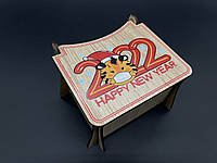Музыкальная шкатулка шарманка для творчества детей и взрослых HAPPY NEW YEAR 12х10х8см