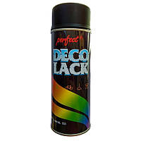 Алкідна аерозольна фарба Perfect (DecoLack), Чорний мат (RAL9005) 400ml