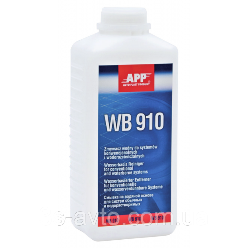 Змивка на водній основі для звичайних і водорозчинних систем WB 910, APP, 1l, 030189