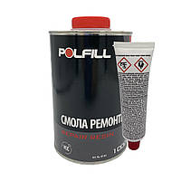 Смола ремонтная, с отвердителем, Polfill, 1kg, 43143