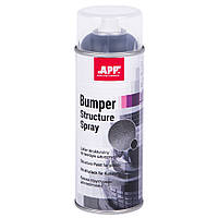 Лак аерозольний структурний для пластику "Bumper Structure Spray", APP, 400ml, чорний, 210411