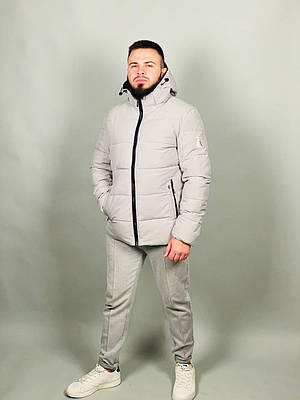 Куртка зима PANDA чоловіча 48-56 арт.592, Світло-сірий, L