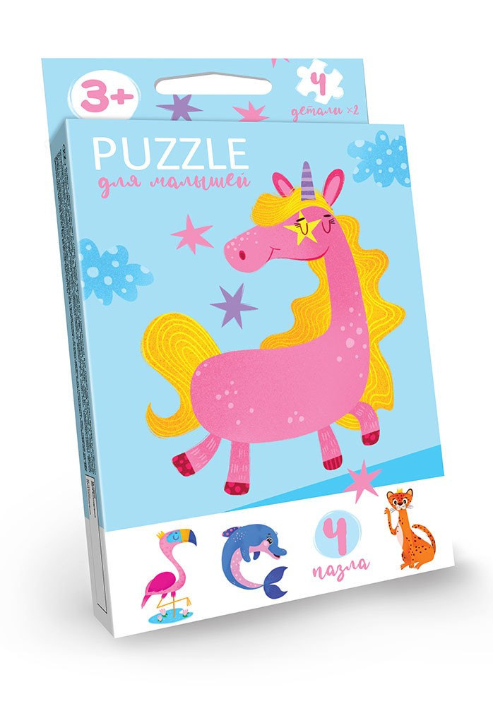 Гра Danko Toys Puzzle пазли для малюків (4 пазла) (Рус) (PFK-01)