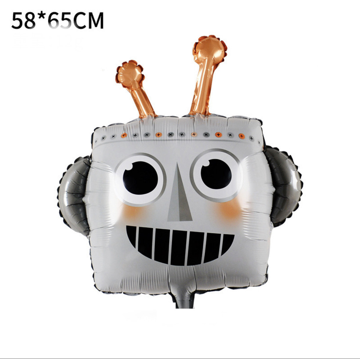 Фольгована велика повітряна куля голова робота, 58х65 см