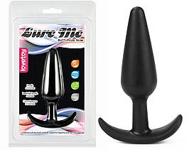 Силіконова анальна пробка для початківців з обмежувачем Lure Me Classic Anal Plug S 4.5" Black