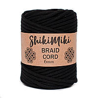 Трикотажний бавовняний шнур Shikimiki Braid Cord 6 мм, колір Чорний