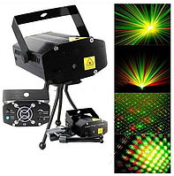 Лазерний проектор диско Mini Laser Stage Lighting HJ09 2in1 лазерный проектор