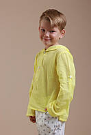Детская пляжная туника для ребенка летняя детская рубашка короткая желтая