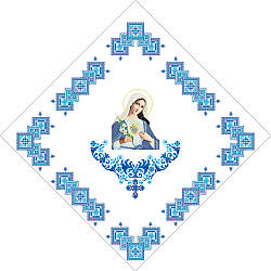 Х-030. Схема для вишивки бісером Фана церковна Непорочне серце Марії.