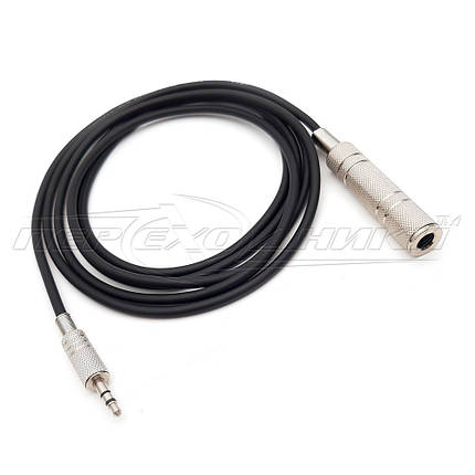 Кабель перехід jack 3.5 mm стерео на 6.3 ( мама), фото 3
