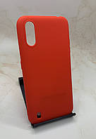 Чехол силиконовый Samsung A01 2020 (A015F) матовый красный