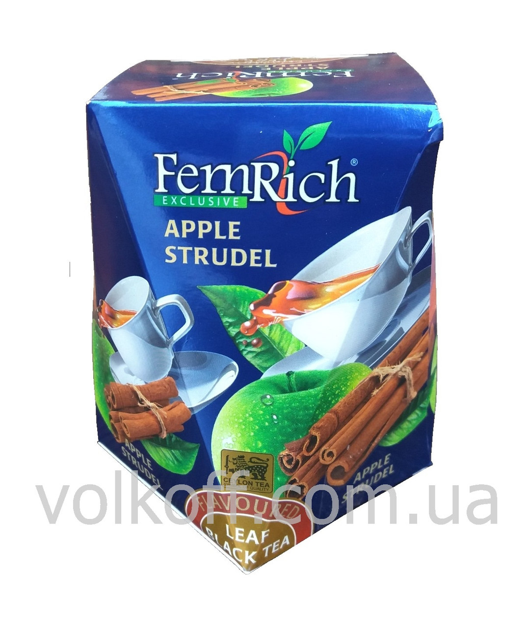 Чай листовой чёрный Femrich Apple Strudel Фемрич Яблочный Штрудель 100гр - фото 1 - id-p1516015845