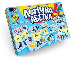 Гра Danko Toys Логічна абетка (двобічні пазли — асоціації) (Укр) (D-LoA-01-02)