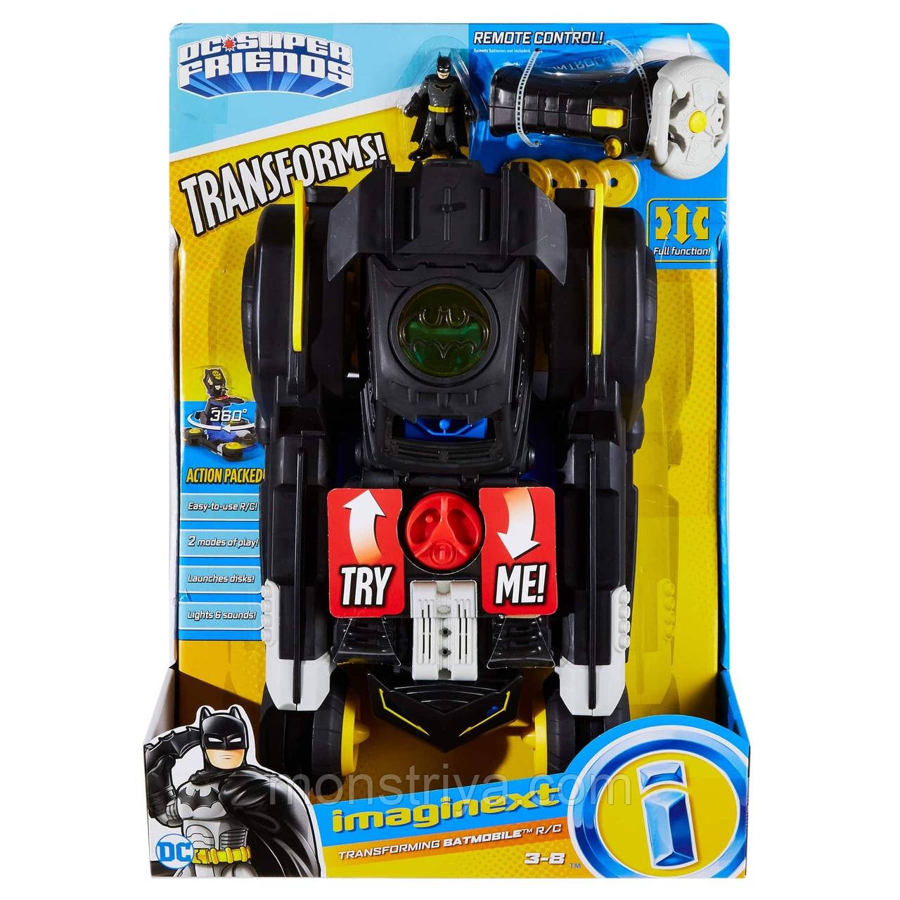 Радіокерований Бетмобіль трансформер Фішер-Прайс Fisher-Price Imaginext DC