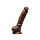 Фаллоїмітатор Silexd Johnny Brown Premium Silicone Dildo MODEL 1 size 7", 18,5х3,8 см., фото 2