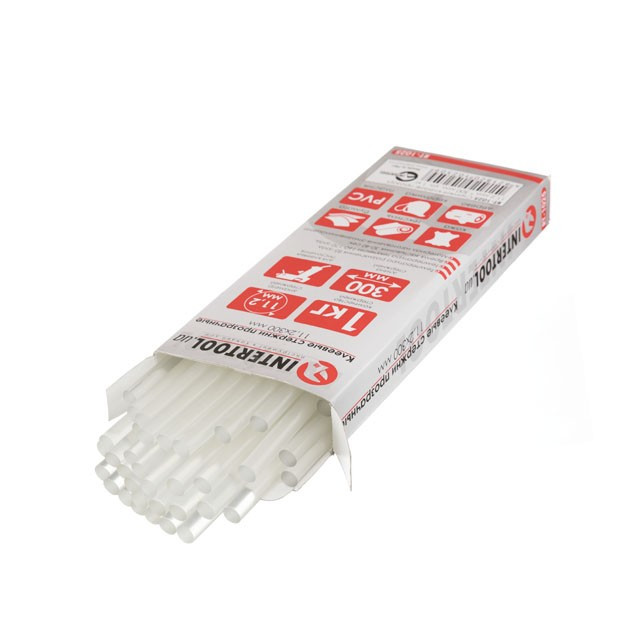 Комплект прозорих клейових стрижнів INTERTOOL RT-1025, фото 1