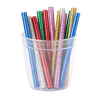 Комплект кольорових перламутрових клейових стрижнів 7.4 мм*100 мм, 12 шт. INTERTOOL RT-1033, фото 3