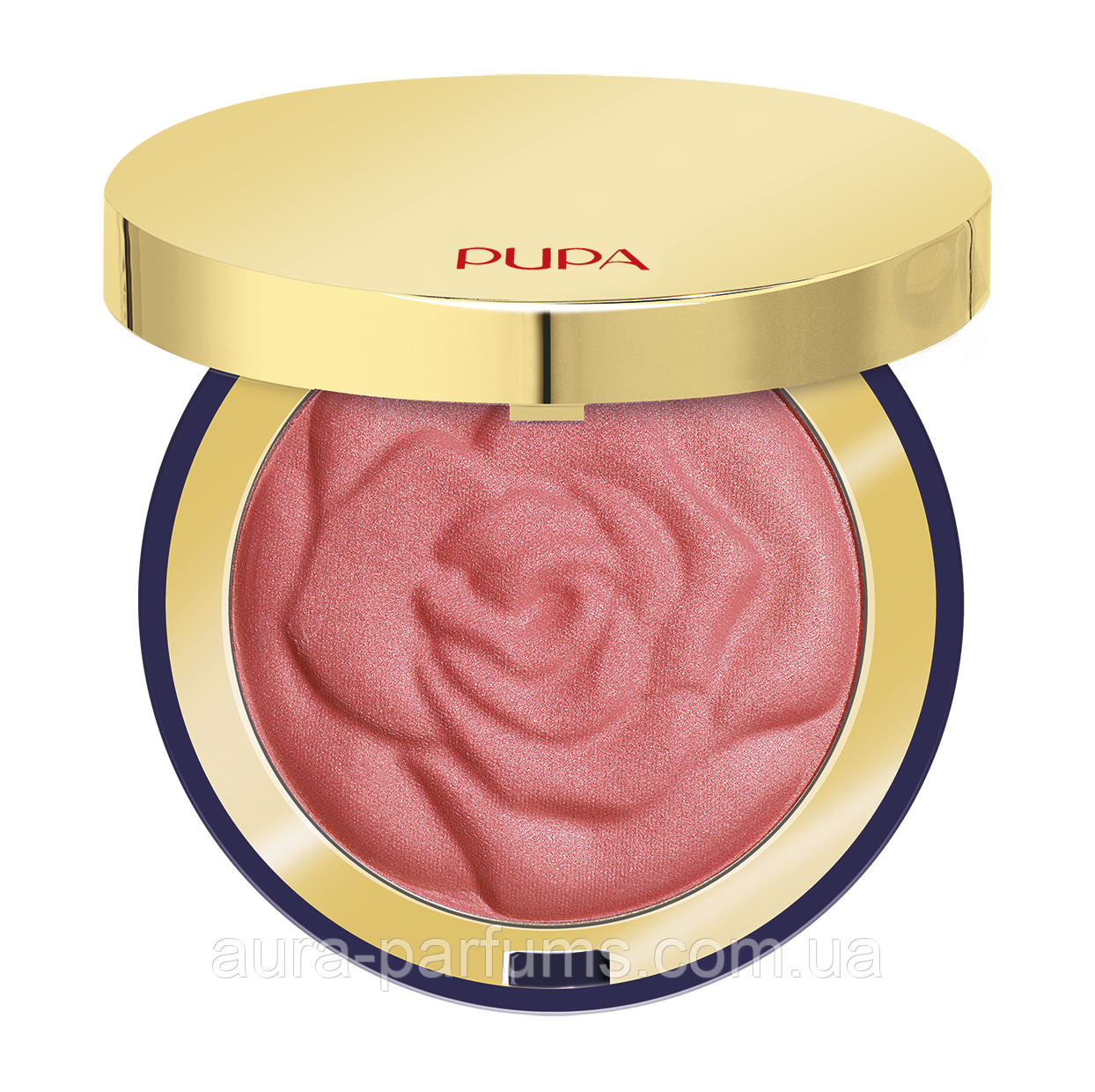 Компактні рум'яна з ароматом троянди Pupa Winter Blooming Highlighter Blush 001 Glow Rose