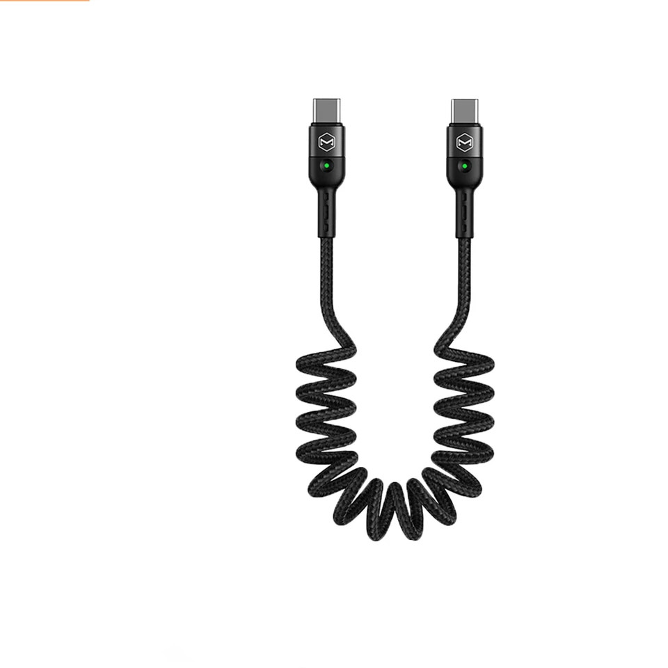 USB кабель MCDO, Lightning, Type C, пружинка, нейлонова оплетка.100% Оригінал.