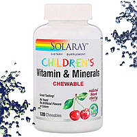 Копмлекс для дітей Solaray children's Vitamin & Minerals Chewable 120 жувальних таблеток