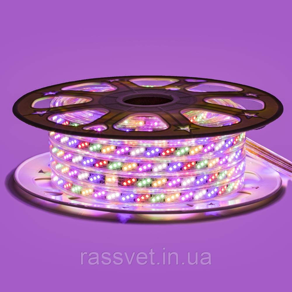 Стрічка світлодіодна Multi-Color 220V smd2835 180LED/m 10W/m IP65, 1м