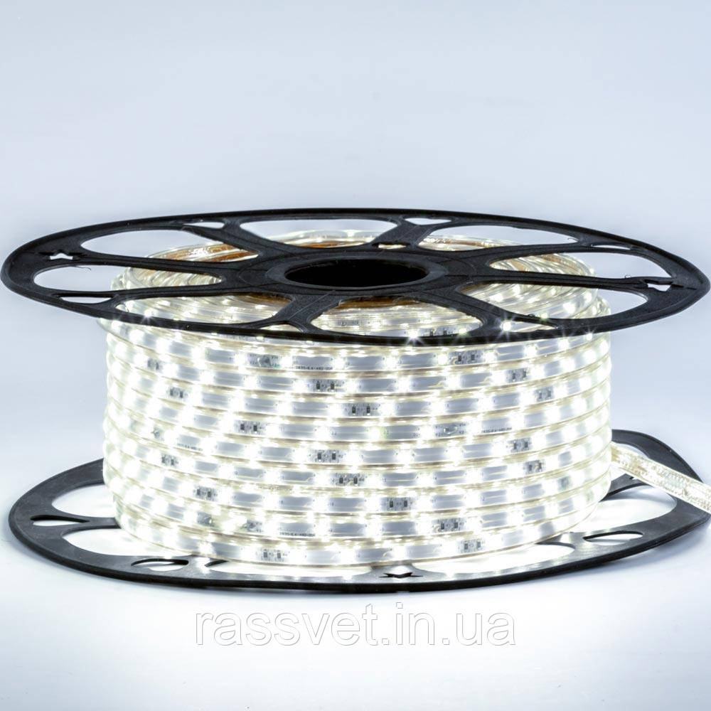 Стрічка світлодіодна нейтральна біла 220V smd3014 120LED/m 5,5 W/m IP65, 1м