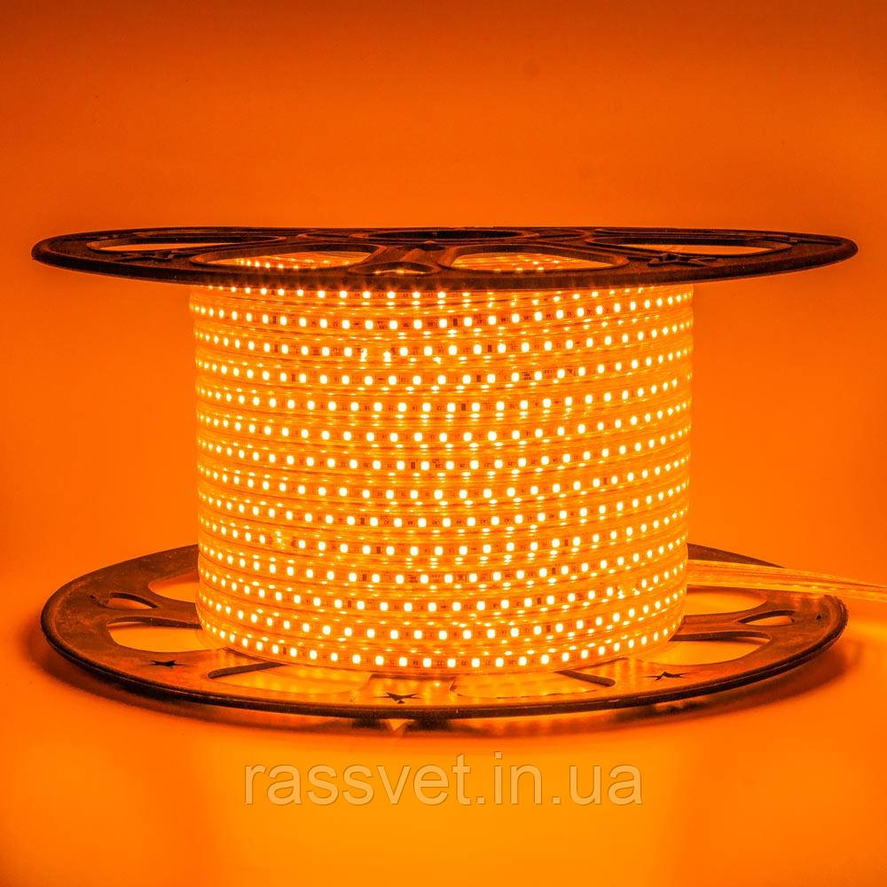 Стрічка світлодіодна помаранчева 220V AVT smd2835 120LED/m 4W/m IP65, 1м