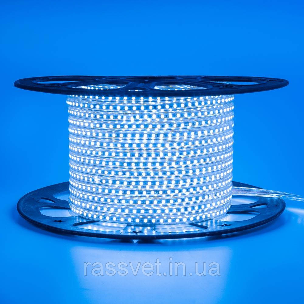 Світлодіодна стрічка синя 220V герметична AVT smd2835 120LED/м 4Вт/м IP65