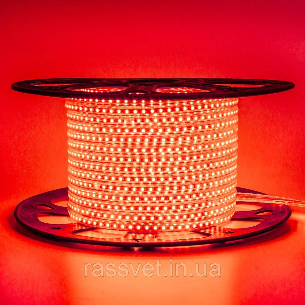 Стрічка світлодіодна червона 220V AVT smd2835 120LED/m 4W/m IP65, 1м