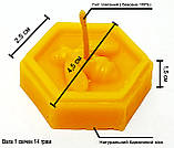 Свічка декоративна сота, бджілка (натуральний бджолиний віск), фото 3