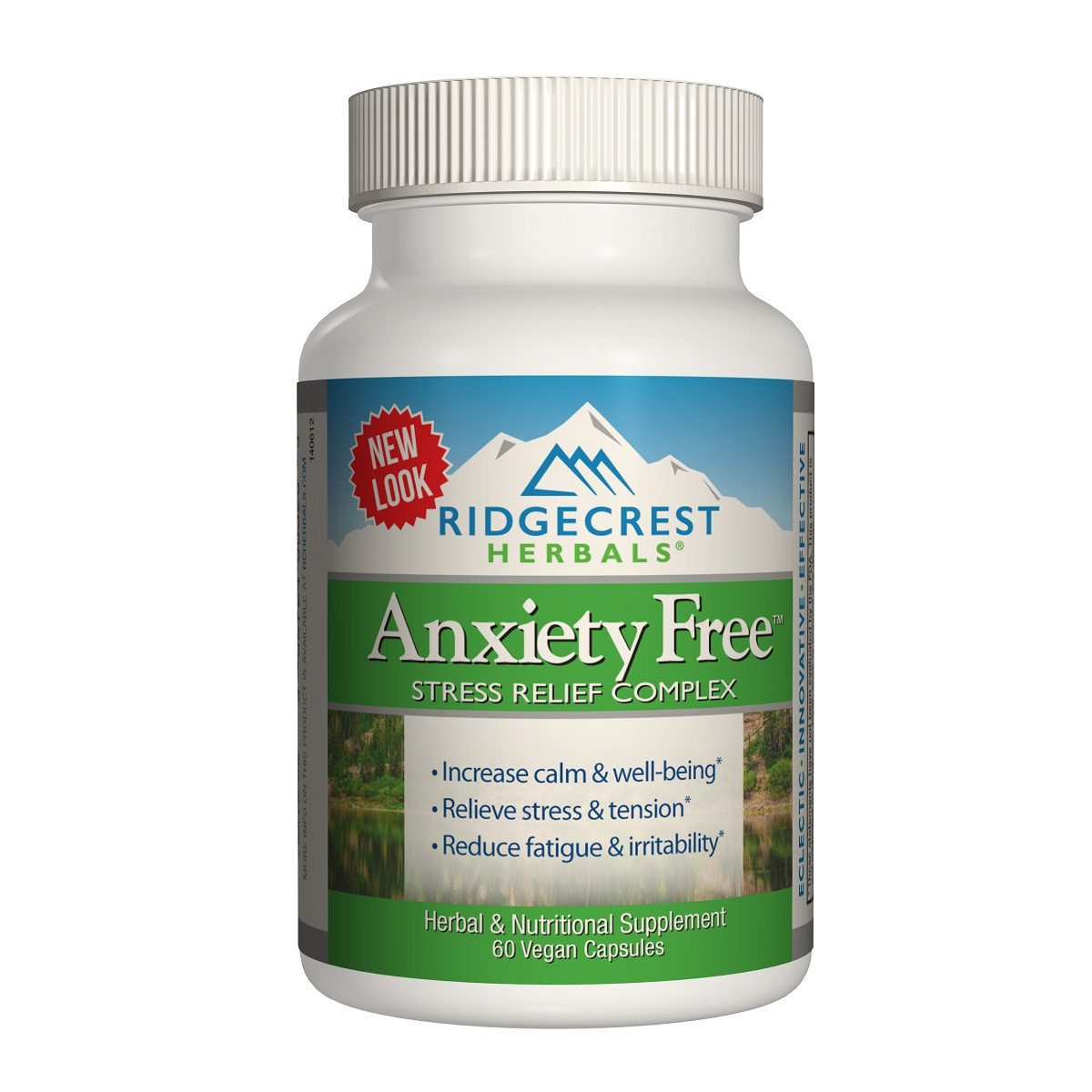 Комплекс для Зниження Стресу, Anxiety Free, RidgeCrest Herbals, 60 гельових капсул