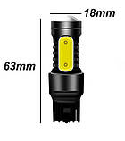 Жовта T20 7440 7443 W21W W21/5W з лінзою Комплект 2 шт. LED Автолампи світлодіодна безцокольная, фото 2