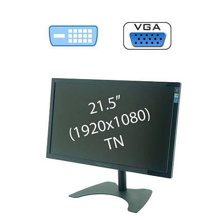 Монітор Hanns-G HE225DPB / 21.5" (1920x1080) TN / 1x DVI, 1x VGA / Вбудовані колонки, фото 2