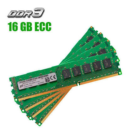 Комплект: Серверна оперативна пам'ять Micron / 16 GB (4x4 GB) / 1Rx8 PC3L-14900E / DDR3 ECC / 1866 MHz, фото 2
