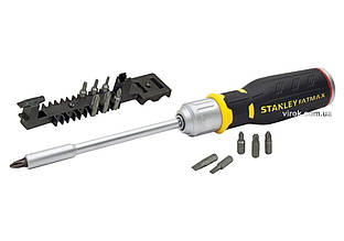 Викрутка реверсивна з тріщаткою STANLEY "FatMax Multibit" і 12 змінними викрутк. вставками