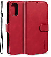 Чохол книжка Софт Тач для Xiaomi Redmi 10 2022 червоний гаманець ремінець на руку