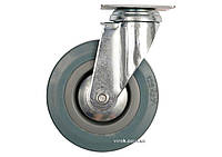 Колесо до візка Ø= 50 мм, b= 16 мм VOREL; сіра гума, з обертовою опорою; h= 72 мм, навантаж.- 20 кг