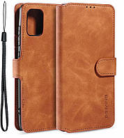Чохол книжка Софт Тач для Xiaomi Redmi 10 2022 коричневий гаманець ремінець на руку