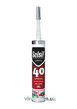 Герметик поліуретановий для дахів SELSIL V= 280 мл PU 40 (Чорний) [25]
