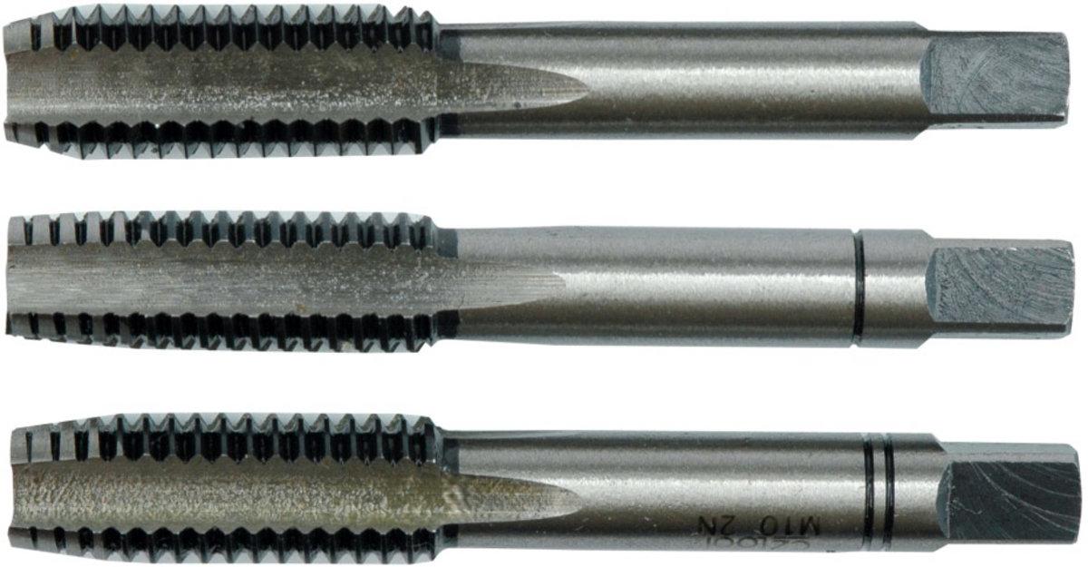 Мітчик VOREL М6 х 1 мм, l= 50 мм, набір 3 шт [25/100]