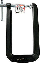 Струбцина з гвинтовим затискачем YATO, тип "С" глибока, 76х 203 мм