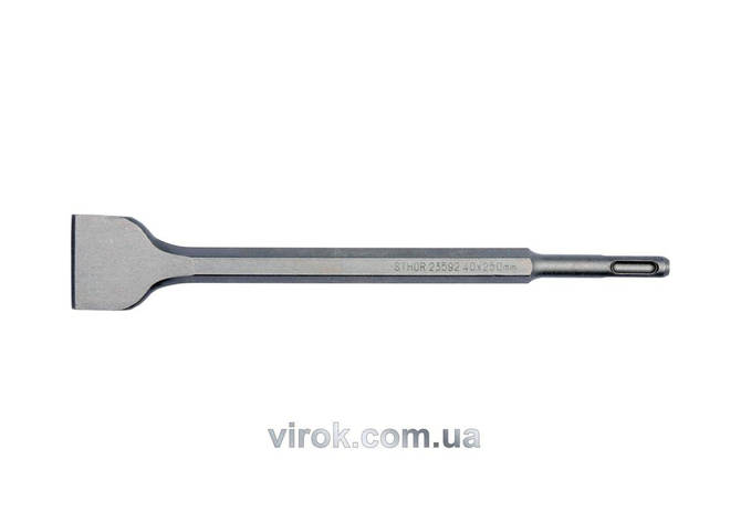 Долото плоскому STHOR: SDS+ до перфоратора, Ø = 14 мм, боб. b = 40 мм, l = 250 мм, фото 1