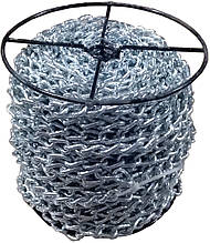 Ланцюг кручений ланкою оцинкований ТМ "VIROK" DIN 5686; Ø= 6 мм, 25 кг, l= 34,5 м ± 1,0% (TR)