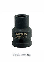 Головка торцева ударна 6-гранна YATO : квадрат 1/2", М= 11 мм, L= 39 мм [60/240]