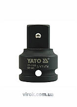 Перехідник ударний YATO : квадрат 3/4" > квадрат 1", L= 63 мм [12/48]