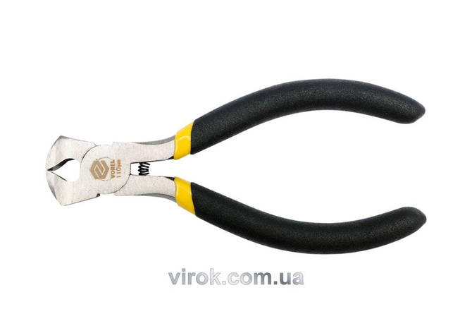 Кусачки торцеві міні з ізольованими ручками VOREL, l=110 мм [12/120], фото 1